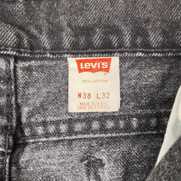 Vintage Levis Mens 38x32 Orange Tab Black 550 Jeans Made in USA - Picture 10 of 11